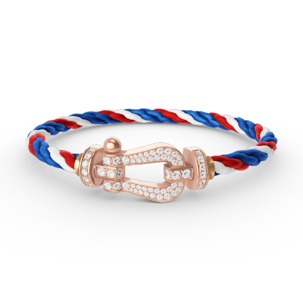 FRED FORCE LARGE HORSESHOE FULL DIAMOND BRACELET ROSE GOLD