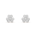 VCA FRIVOLE SILVER FLOWER DIAMOND EARRINGS