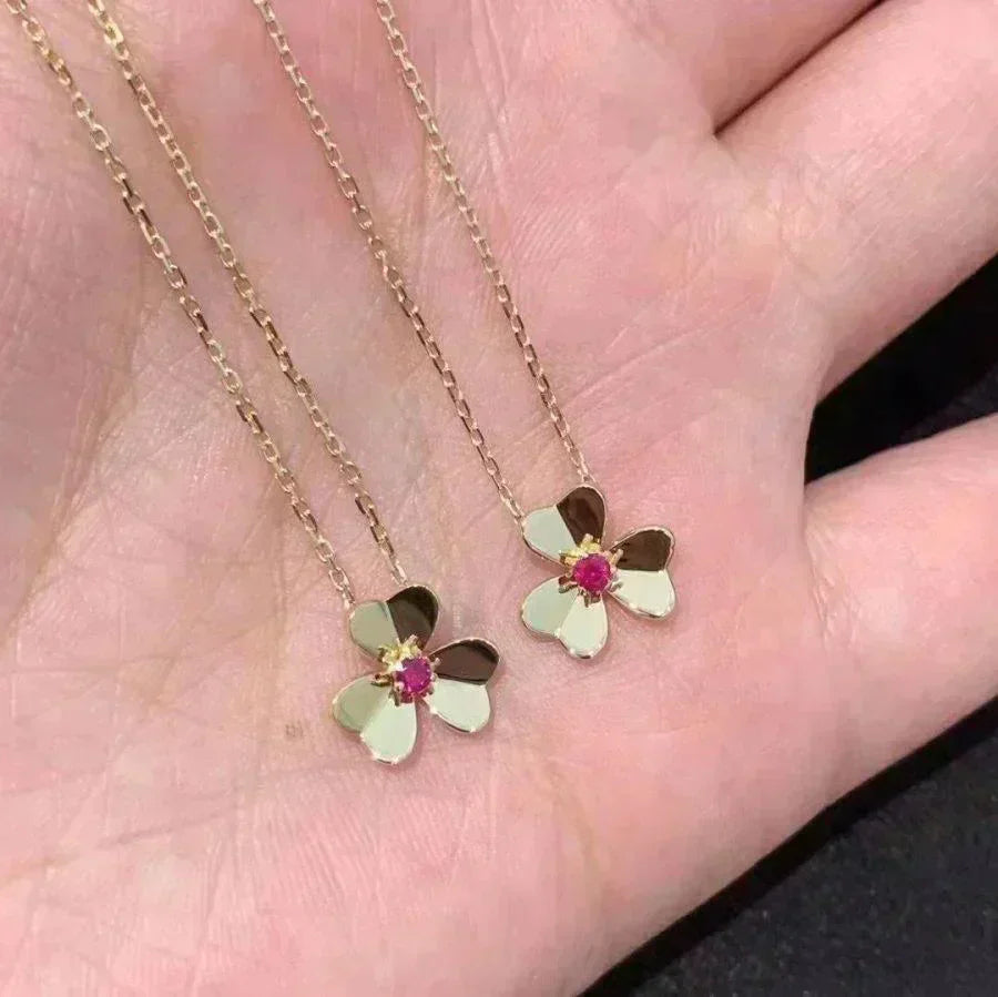 VCA FRIVOLE GOLD FLOWER NECKLACE