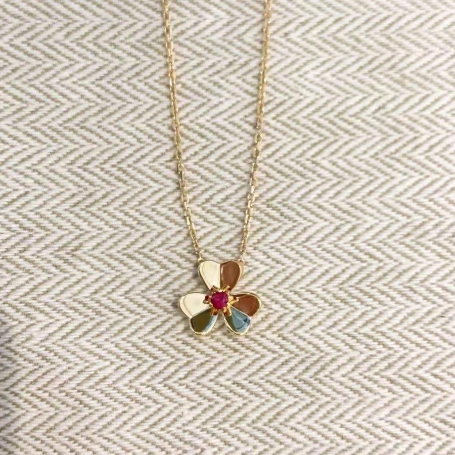 VCA FRIVOLE GOLD FLOWER NECKLACE