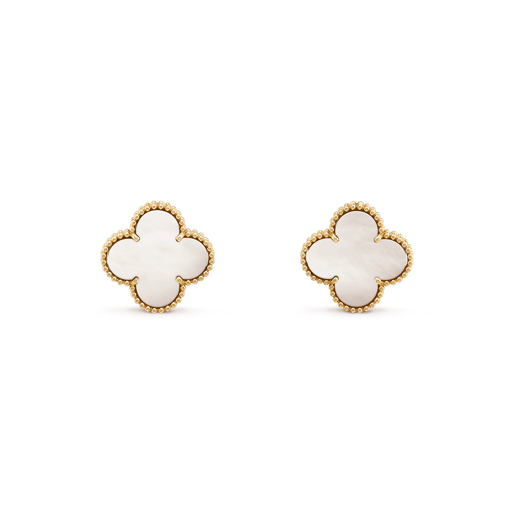 VCA CLOVER MINI GOLD EARRINGS