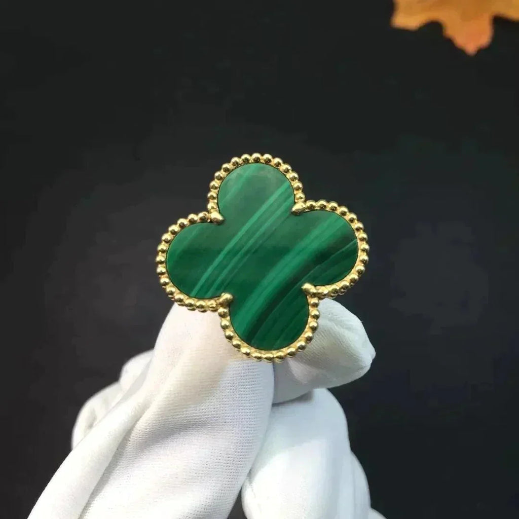 VCA CLOVER MALACHITE RING