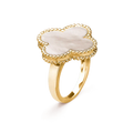 VCA CLOVER WHITE MOP RING