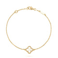 VCA CLOVER WHITE MOP SINGLE FLOWER BRACELET