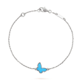VCA BUTTERFLY TURQUOISE BUTTERFLY BRACELET SILVER