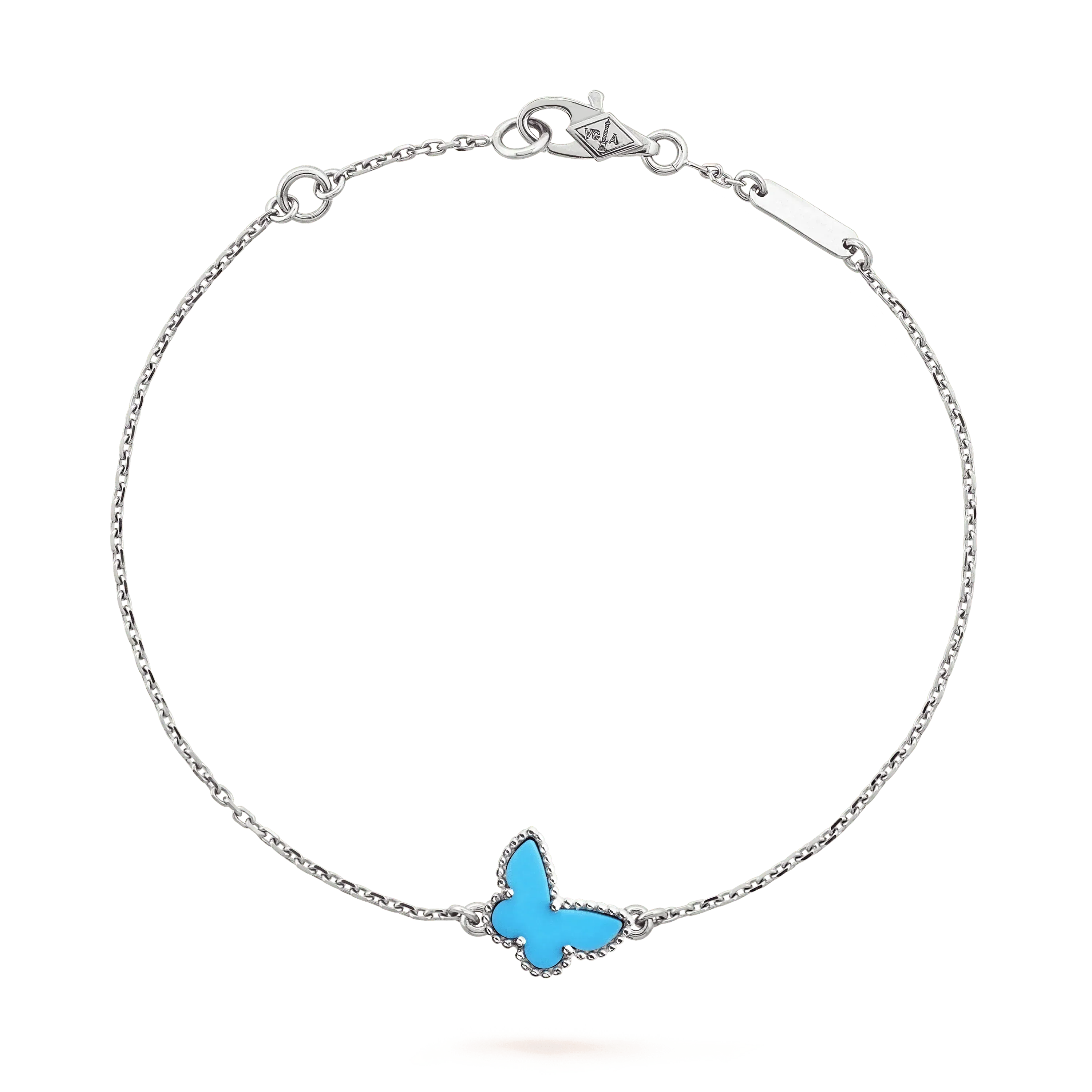 VCA BUTTERFLY TURQUOISE BUTTERFLY BRACELET SILVER