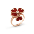 VCA SWEET CLOVER CARNELIAN RING