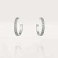 CARTIER LOVE DIAMOND SILVER HOOP EARRINGS