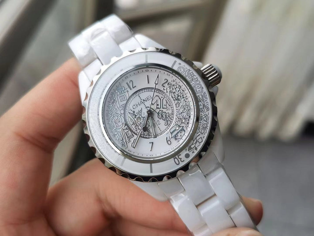 CHANEL J12 38mm Quartz 20Th Anniversary White Ceramic