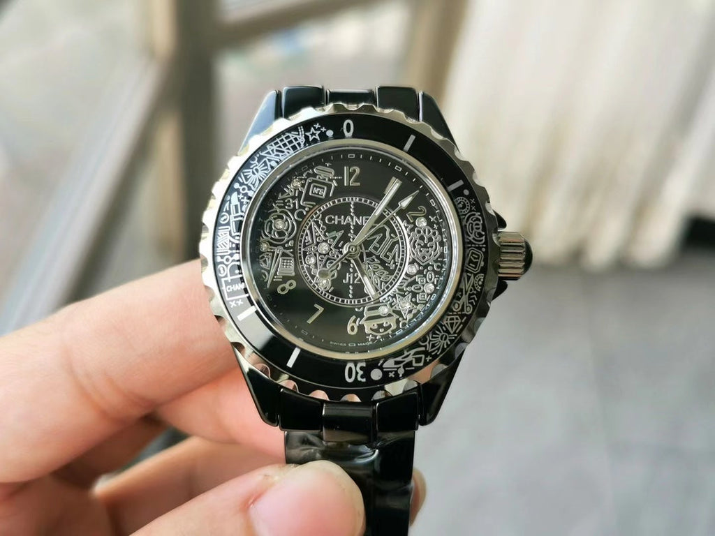 CHANEL J12 Quartz 20Th Anniversary Black Ceramic