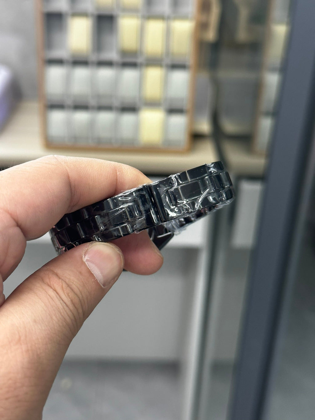 CHANEL J12 33MM DIAMOND BEZEN BLACK CERAMIC STEEL