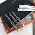 CHANEL PREMIERE ROCK SILVER CASE BLACK LEATHER